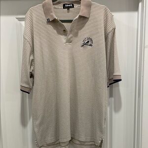 Beige Striped Men's US Open Polo Shirt